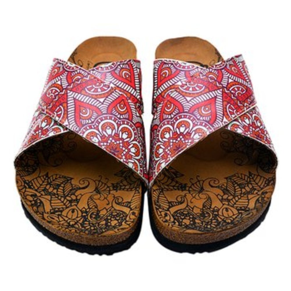 NWT Calceo Red & White Floral Sandal 6M